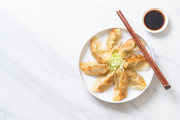 Japanese gyoza or dumplings snack