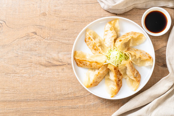 Japanese gyoza or dumplings snack
