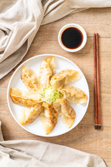 Japanese gyoza or dumplings snack