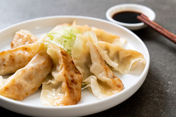 Japanese gyoza or dumplings snack