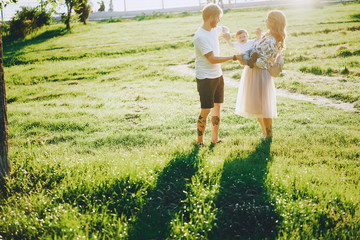 Fototapeta premium family in a park
