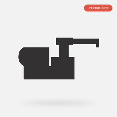 icon isolated on grey background, in black, vector icon illustration