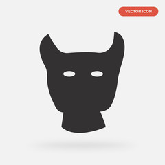 dog icon isolated on grey background, in black, vector icon illustration