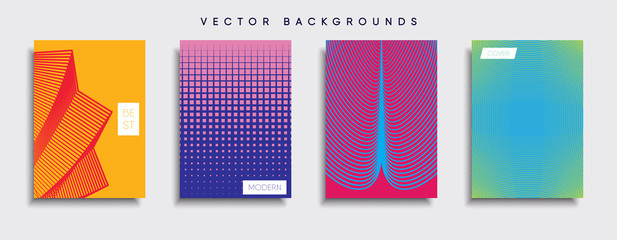 Vector cover designs. Future Poster template. Smartphone modern background set.