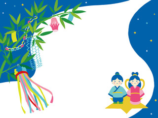 七夕　背景イラスト