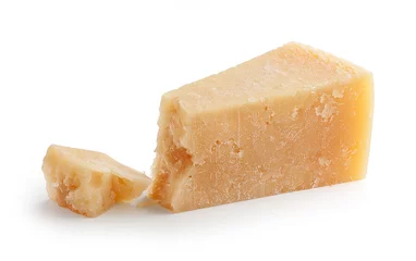 Crédence de cuisine en verre imprimé Produits laitiers Slice of parmesan cheese