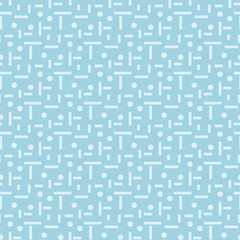 Geometric ornament. Light blue seamless pattern