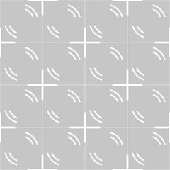 Gray and white geometric ornament. Seamless pattern