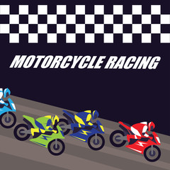 motorcycle racing poster and banner. vector illustration