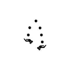 Juggling ball vector icon