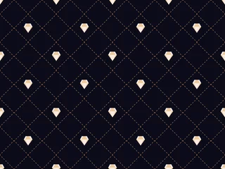 Abwaschbare Fototapete Art deco Art-Deco-nahtloses Muster mit Diamanten. Stil der 1920er, 1930er Jahre. Vektor-Illustration
