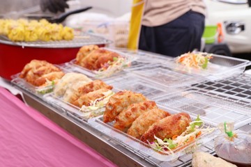 fried dumplings at street food