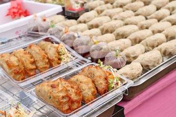 fried dumplings at street food