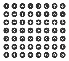 arrow signs and icons set, vector illustration