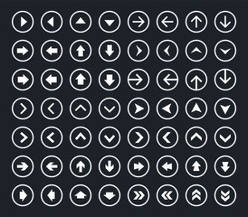 arrow icons and signs set vector illustration