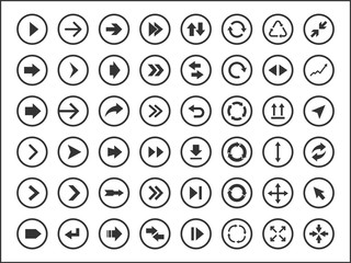 Arrow Icon vector Set, black arrows sign