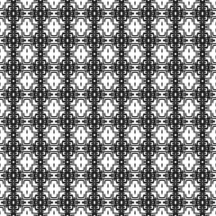 Black and White Seamless Ethnic Pattern. Tribal