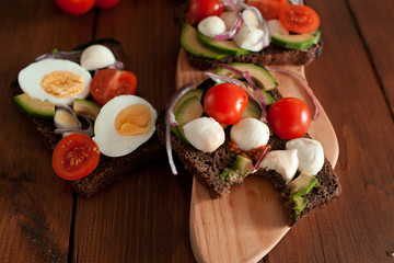 sandwich and ingredients for it