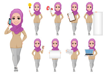 Arabic business woman set