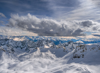 Naklejka premium View from the Zugspitze, Germany, Bavaria
