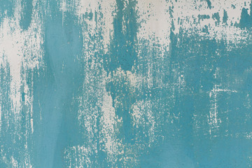 Textured background painted turquoise and white wall