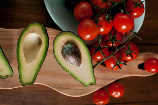 avocado and tomatoes for cooking