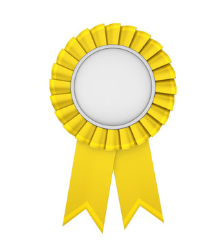 Award yellow ribbon Royalty Free Vector Image - VectorStock