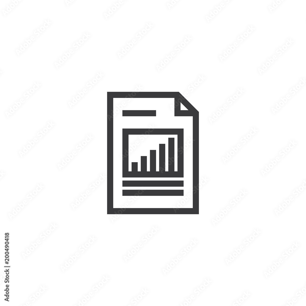 Poster spreadsheet document paper outline icon. isolated note paper icon in thin line style for graphic and