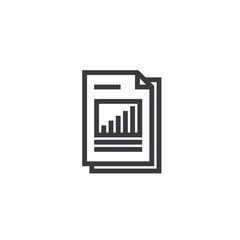spreadsheet document paper outline icon. isolated note paper icon in thin line style for graphic and web design. Simple flat symbol Pixel Perfect vector Illustration.