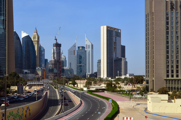Fototapeta na wymiar Dubai, UAE, The development of Al Saada street