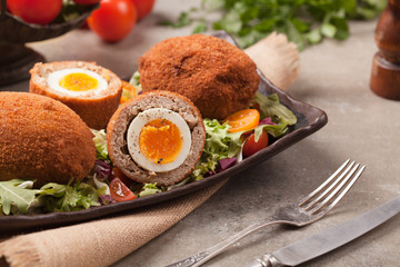 Meatballs with minced meat stuffed with boiled egg.