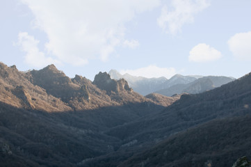 The mountainous landscape of the North Caucasus