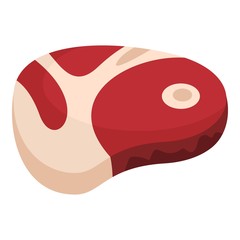 Marble steak icon. Flat illustration of marble steak vector icon for web