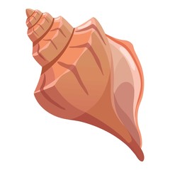 Shell as house icon. Cartoon illustration of shell as house vector icon for web