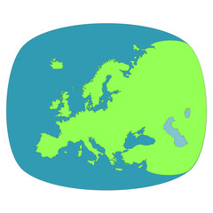 Europe abstract round map