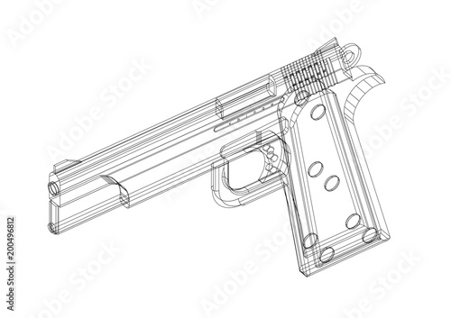 "Gun 3D blueprint - isolated" Stock photo and royalty-free images on ...