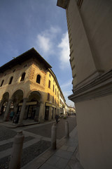 Fototapeta na wymiar Vigevano, Italy, Lombardy,04/10/2018 view of renaissance monumental central square