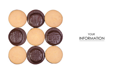 Cookies in chocolate pattern