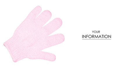 Obraz premium Pink loofah bath sponge glove pattern