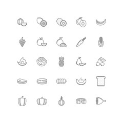 food outline icons 25