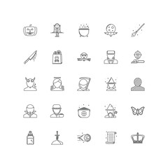 halloween outline icons 25