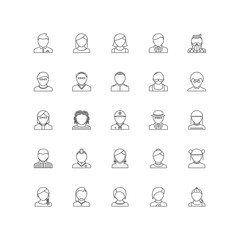 people outline icons 25
