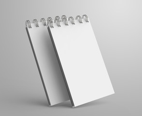 Spiral notebook in 3d render