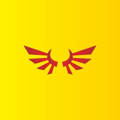 Obraz premium wing logo design for emblem or icon