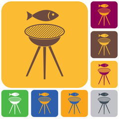 Grilled fish icon