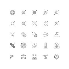 space outline icons 25