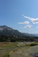 寺坂棚田と武甲山