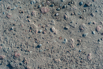 closeup dirt road texture.top view gravel on the ground and sand textured background.top view.