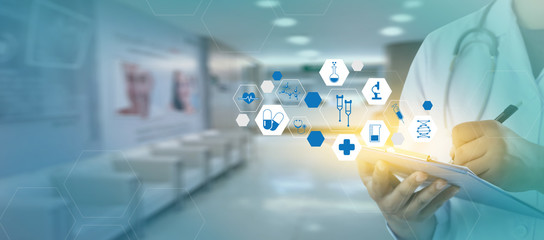 medicine heart Medicine doctor technology network concept medical network connection