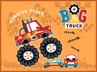 Big truck cartoon vector in action © Bhonard21